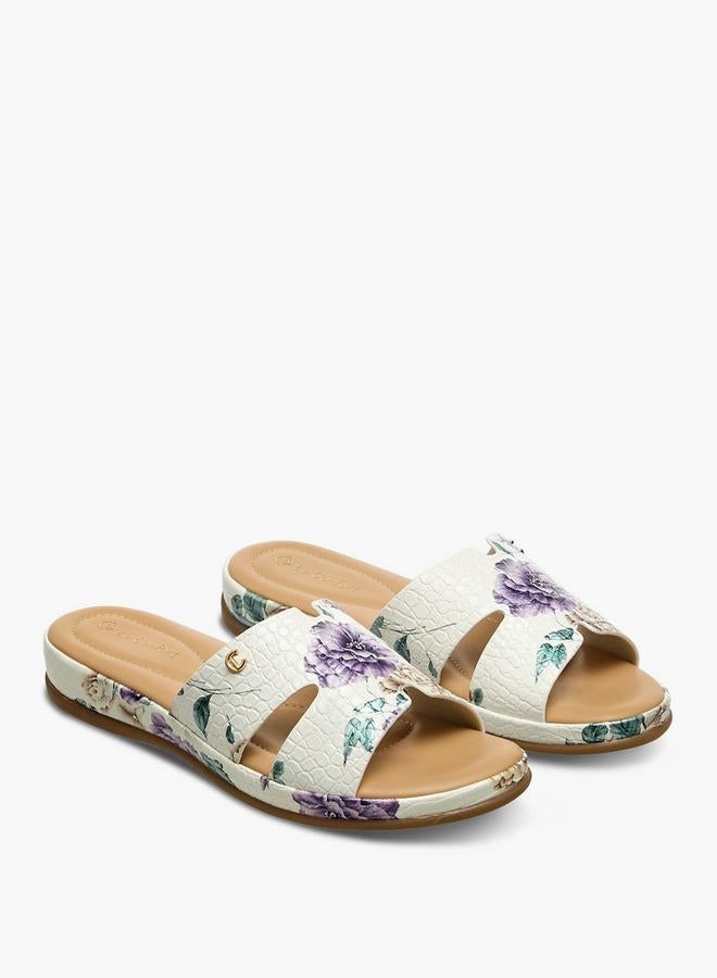 Le Confort Women Floral Print Slide Sandals - Image 2